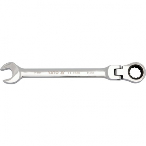 Ключ комбинированный с трещоткой и шарниром 15 мм