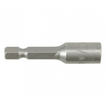 Магнитная 6-гр. торцевая насадка 1/4" 7х48 мм