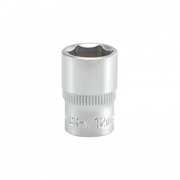 Головка торцевая 1/4"-12 мм короткая CrV