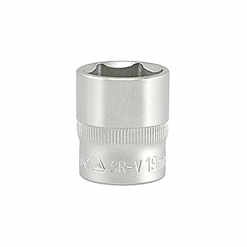 Головка торцевая 3/8" 19 мм короткая CrV