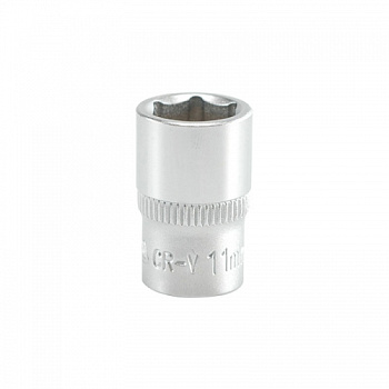 Головка торцевая 1/4"-11 мм короткая CrV