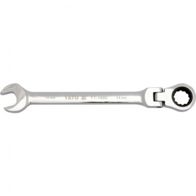 Ключ комбинированный с трещоткой и шарниром 19 мм