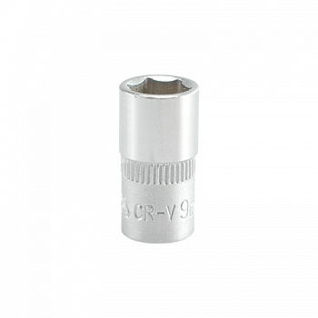 Головка торцевая 1/4"- 9 мм короткая CrV